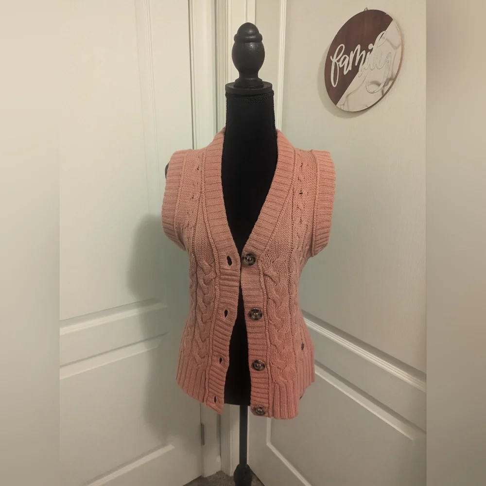 Pink Sweater Vest - Picture 2 of 5